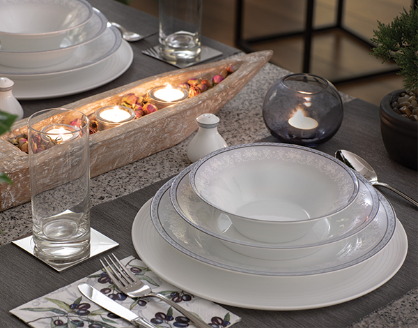 سرویس چینی زرین 35 پارچه وایت رز