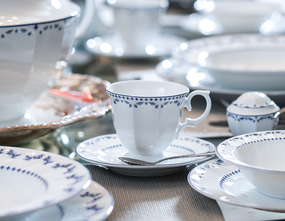 سرویس چینی زرین 29 پارچه فرانسیس سرمه ای