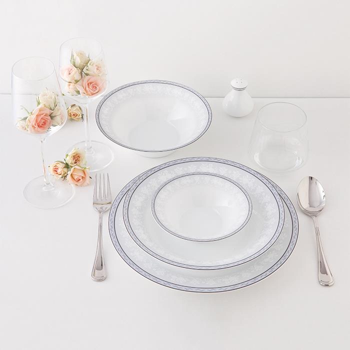 سرویس چینی زرین 35 پارچه وایت رز